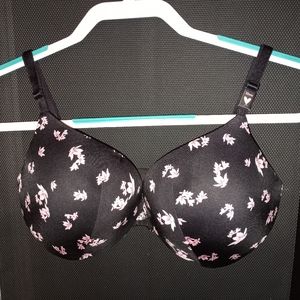 Victoria's Secret so obsessed push up bra NWT 32DDD black floral